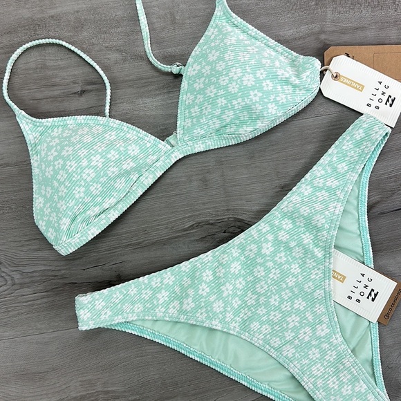 ☀️BILLABONG☀️ CRUSH ON YOU CECI TRI Crush On You Hike Bikini SET - Picture 5 of 12